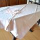 Vintage powder pink tablecloth and its 6 towels in mestizo 140 x 120