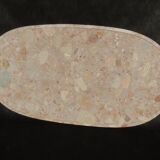 Coffee table ovalewood and marble pink salmon