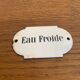 Plaque émaillée « Eau froide »