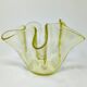 Vase en verre de Murano jaune "Fazzoletto" des années 1970 par Dogi