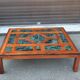 Contemporary coffee table wood and marble