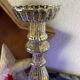 Set of 2 mercurized glass candle holders