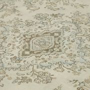 Handmade oriental unique 1980s 305 cm x 400 cm beige wool carpet