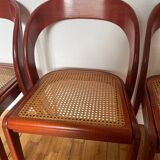 Set of 4 Baumann caned gondola chairs