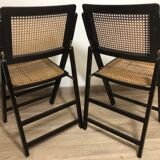 Paire de chaises cannées