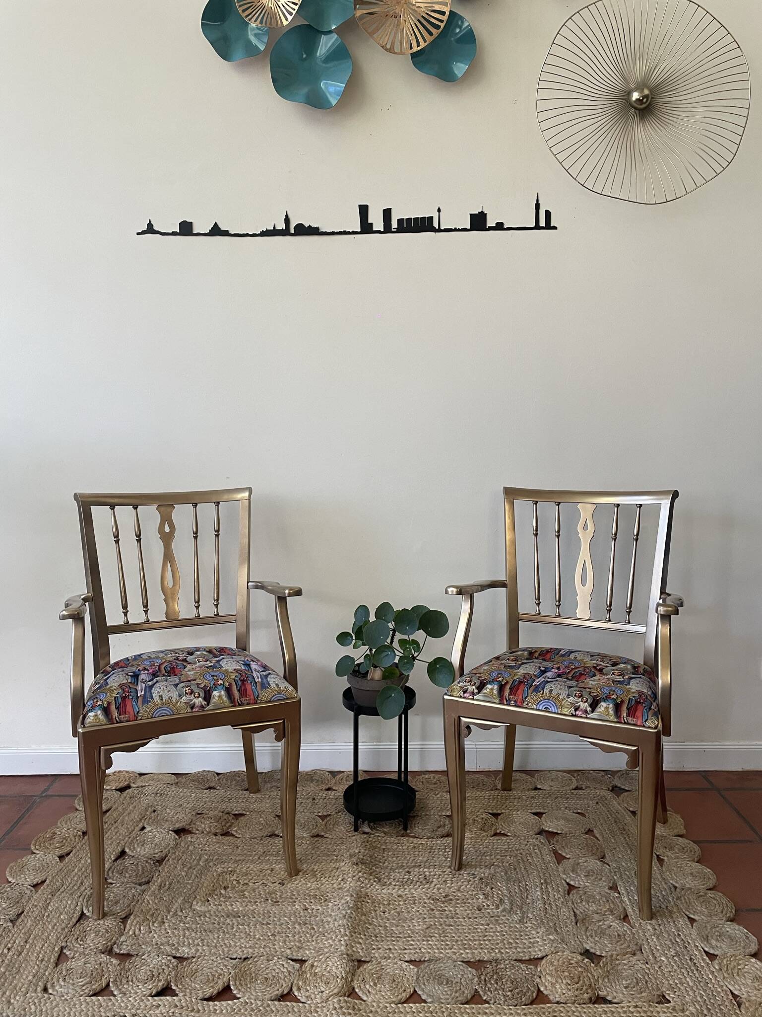 Golden Catholic armchair