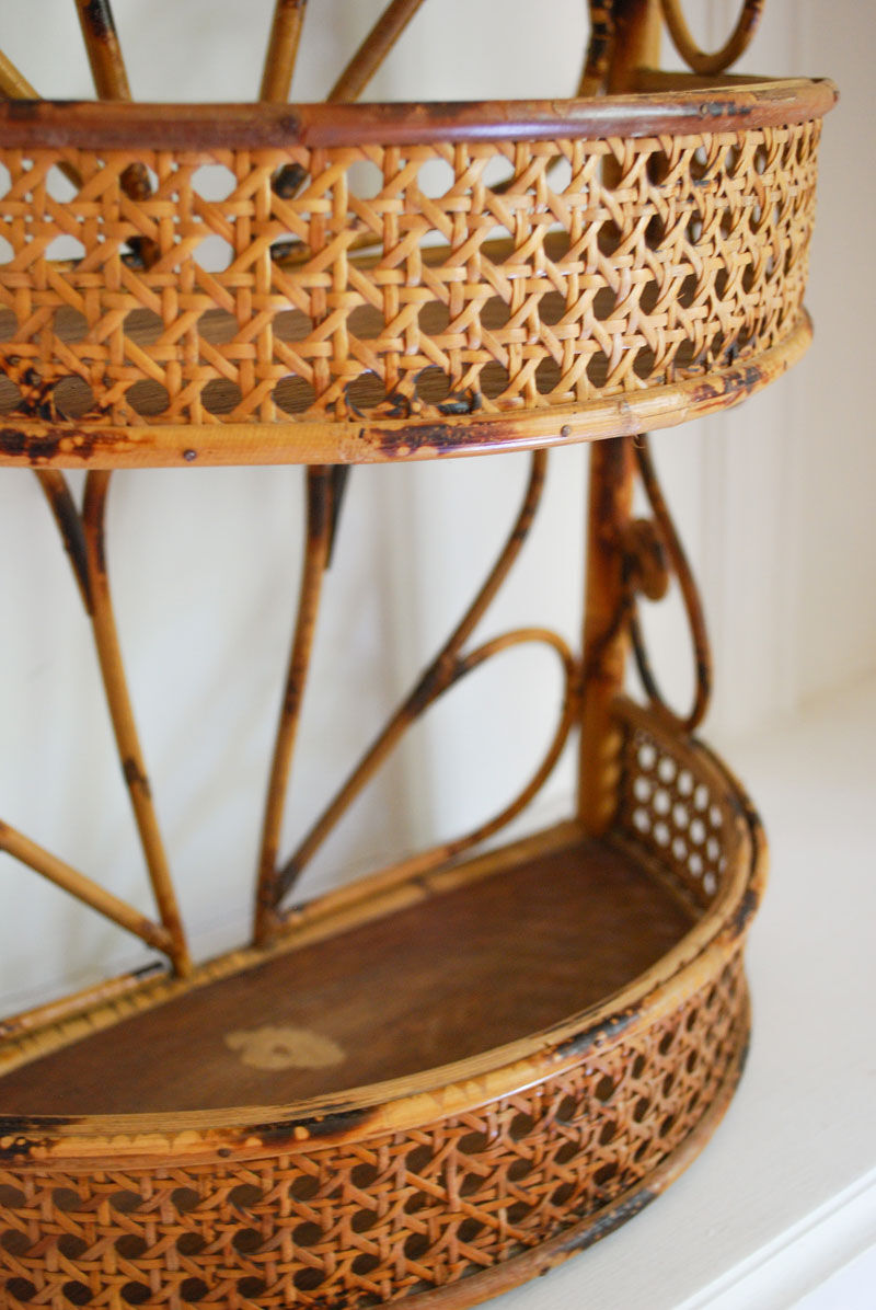 Shelf rattan and caning