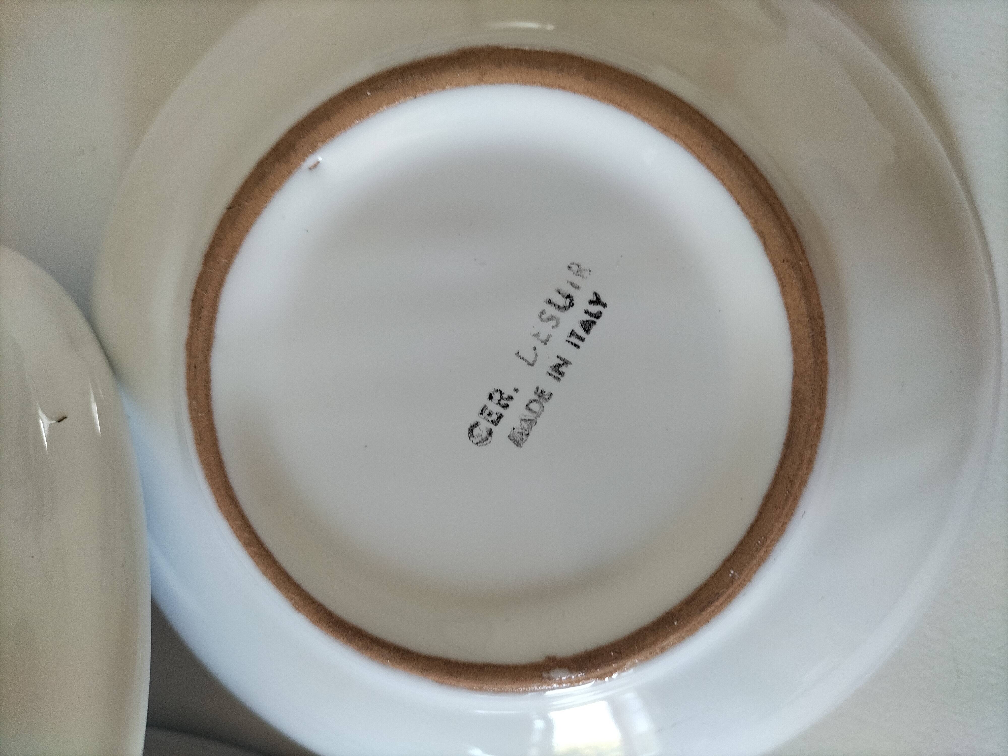 6 hand-painted ceramics – Desuir - Sicily