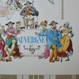 Illustrated map of the Auvergne Region of France Jacques Liozu