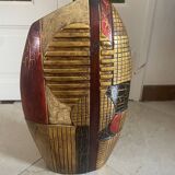 Large decorative vase, Portuguese origin, in resin from the 80s
