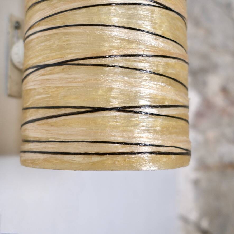 Resin and rope wall light by Accolay, France, 1970s