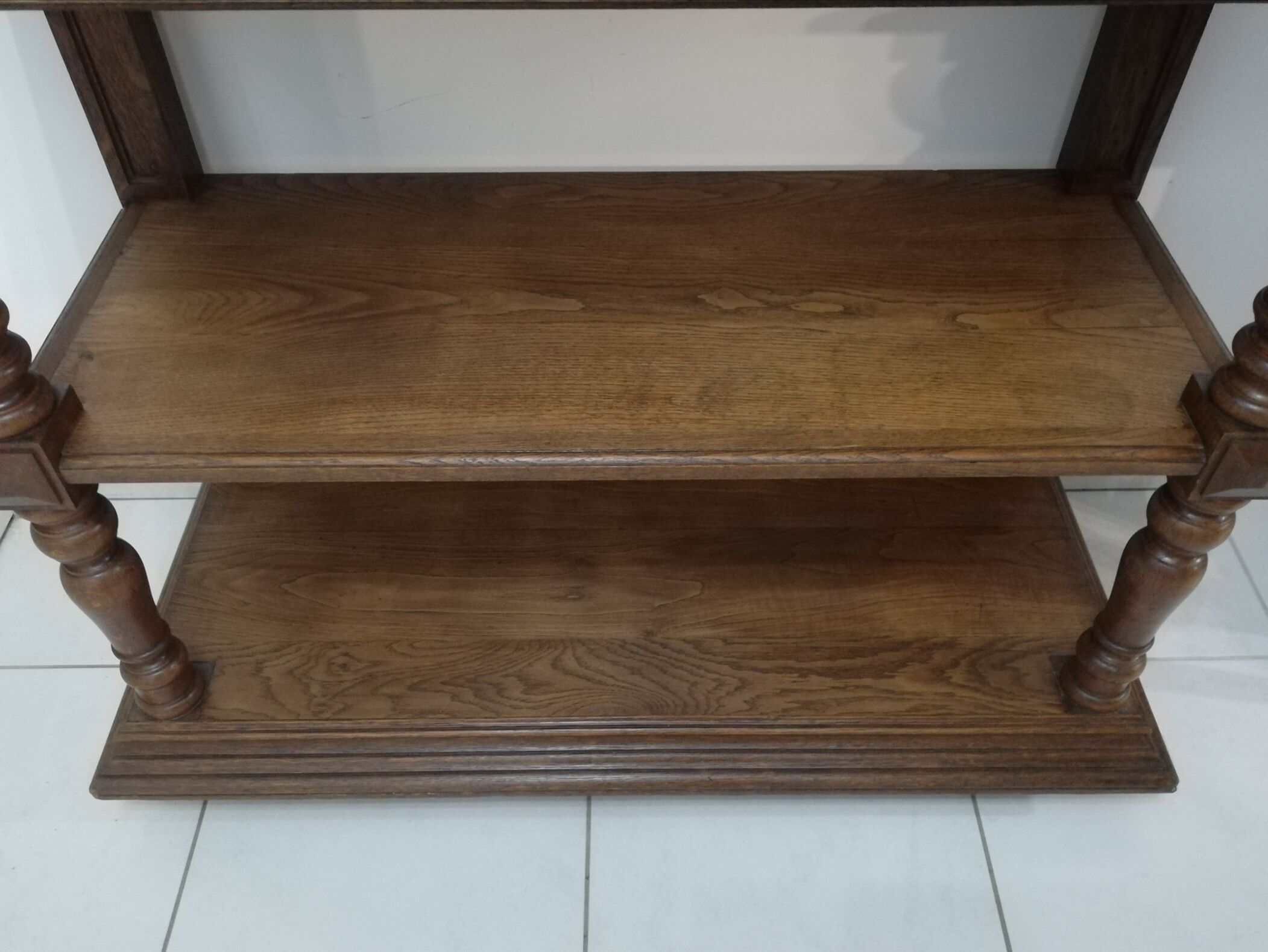 Console with oak drawers in the style of Henri II