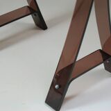 Architect's desk in smoked altuglas by gacita and tiberi for mode europe, 1970s