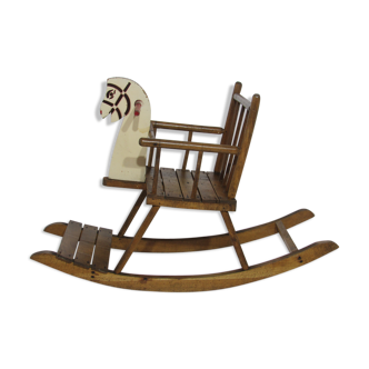 Old wooden rocking horse