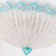 Plafonnier vintage Barovier e Toso - verre bleu clair transparent avec structure - Hollywood Regency - Mid Century Italie années 60 - Éclairage