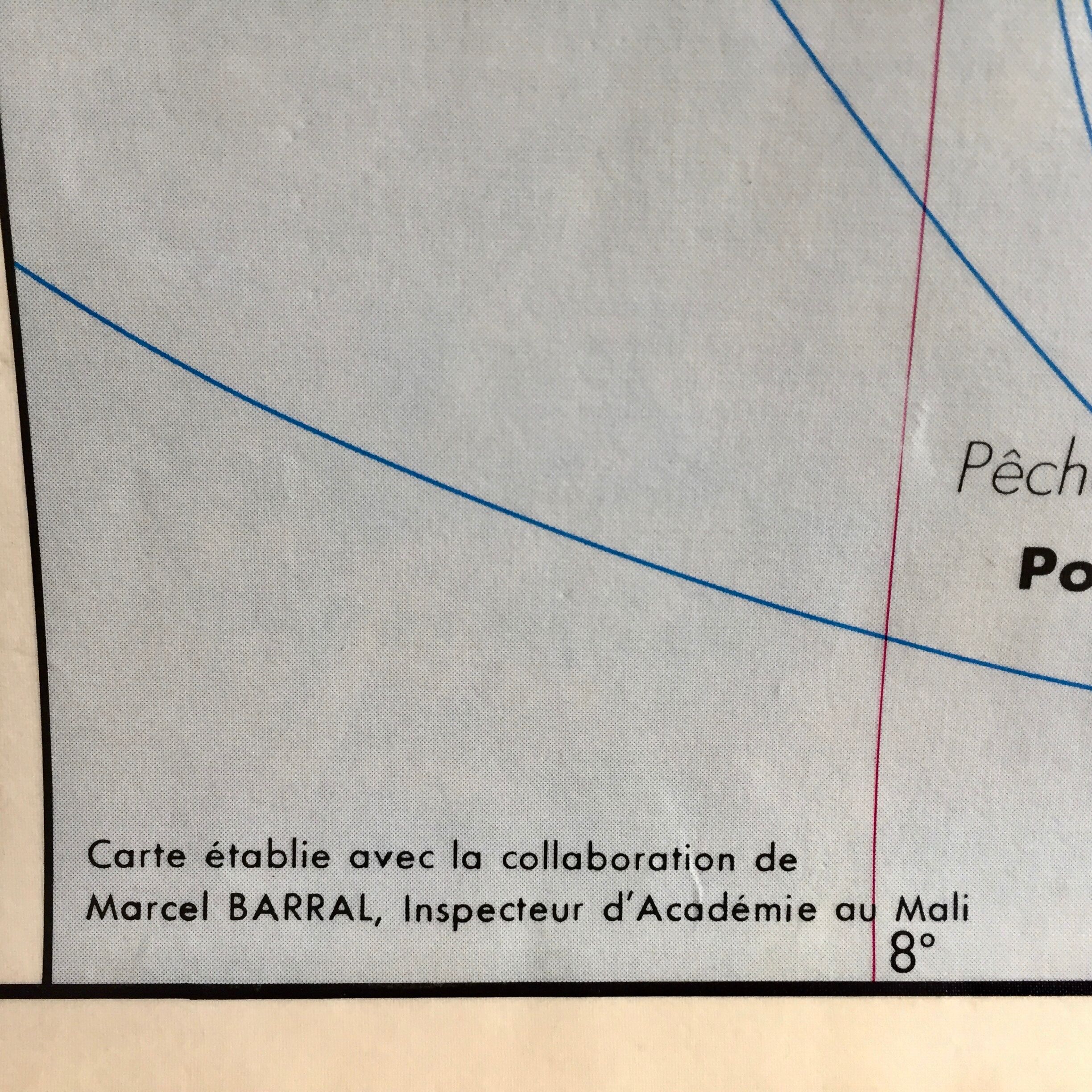 Black African political and economic 1962 school map