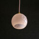 Suspension française vintage en verre rose, livrée avec nouveau câble rose