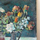 Nature morte - bouquet avec café et fruits, huile sur toile