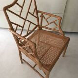 50s bamboo wood armchair