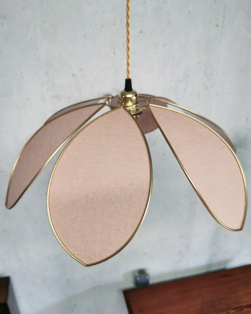 Hanging lampe fleur lin