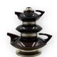 Mid-century modern piled up Tea set, SC3 Italy 1970s