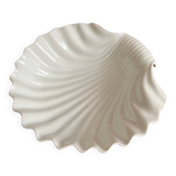 Large shell-shaped dish – white porcelain – Width 31 cm