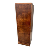 Armoire Art Déco restaurée avec tringle à vêtements, placage de noyer, Tchécoslovaquie, années 1930