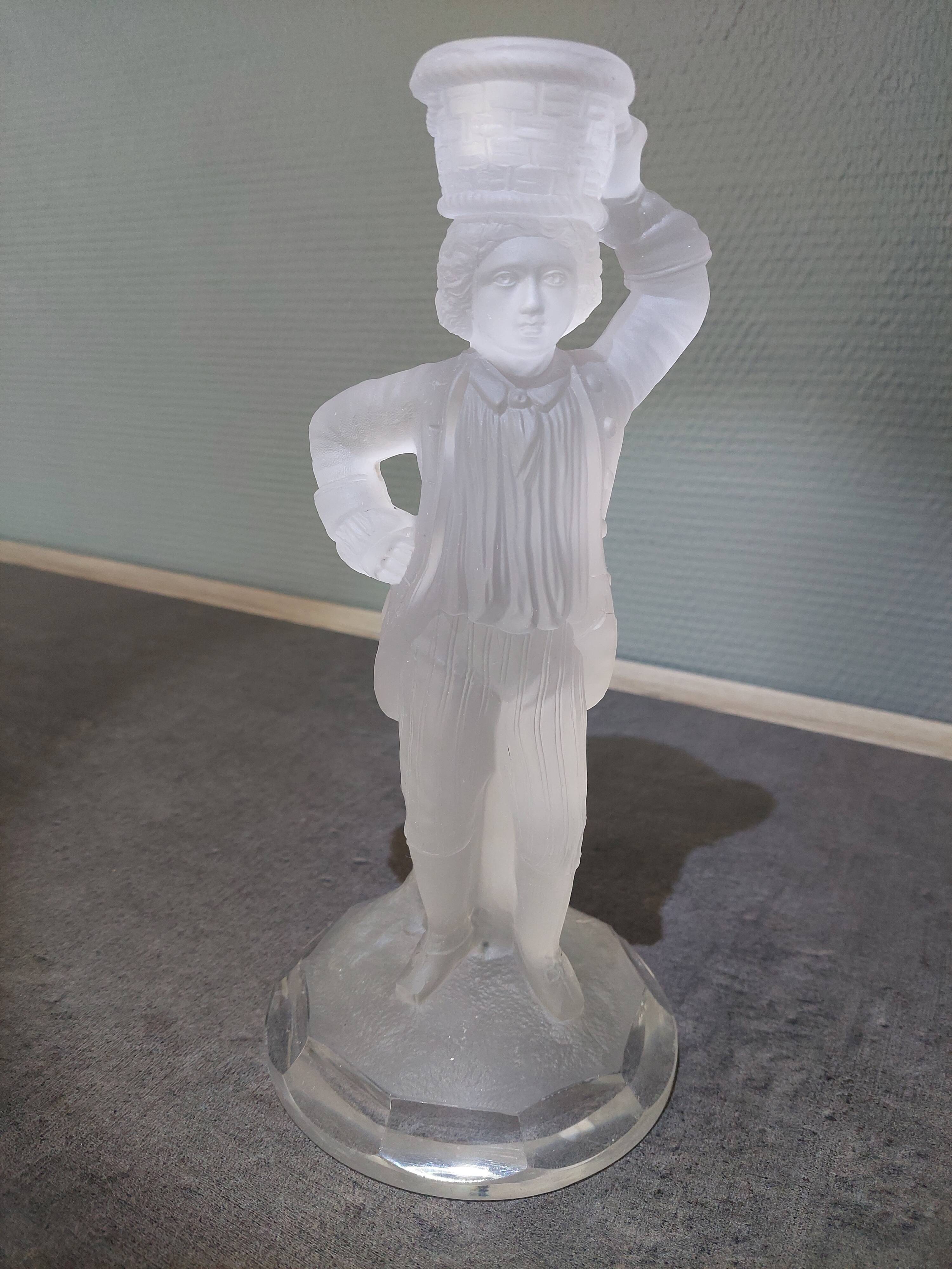 Art Deco Glass Candle Holder