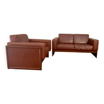 Ensemble canapé 2 places et 1 fauteuil korium km 3/1 de Tito Agnoli pour Ma