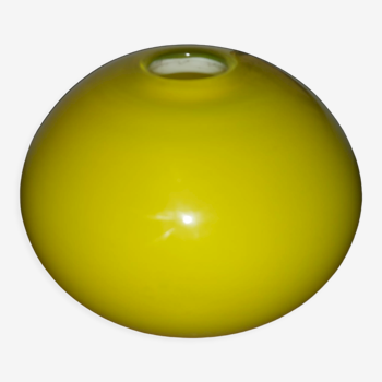 Yellow blown glass vase