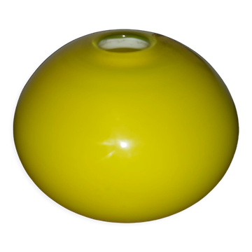 Vase en verre soufflé jaune