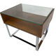 Table d'appoint vintage en palissandre verre chromé 1960 design