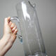 Old crystal/pulled glass pitcher engraved with floral decoration, Europe 1920-1930