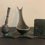 Porte pipe en bronze et laiton, 1950