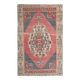 Tapis persan vintage bleu marine et rouge 4x7, 136x224 cm