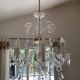 Lustre Murano verre soufflé 8 bras pendeloques cristal