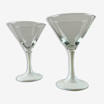 Vintage cocktail glass couple