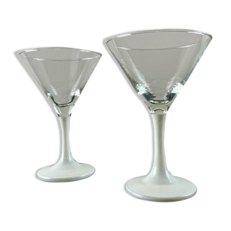 Vintage cocktail glass couple