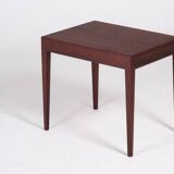Side Table with Drawer in Rosewood by Severin Hansen for Haslev Møbelsnedkeri, 1950s