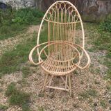 1950s rattan egg chair