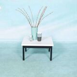 80s Memphis style coffee table, black and white side table.