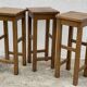 Ensemble de 3 tabourets de bar brutalists vintage 1960
