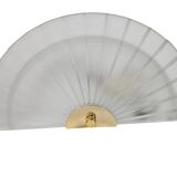 Happy Light - 'Waaier' - wandlamp - geperst glas - metaal - 90's