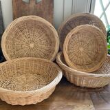 Lot of 5 round baskets