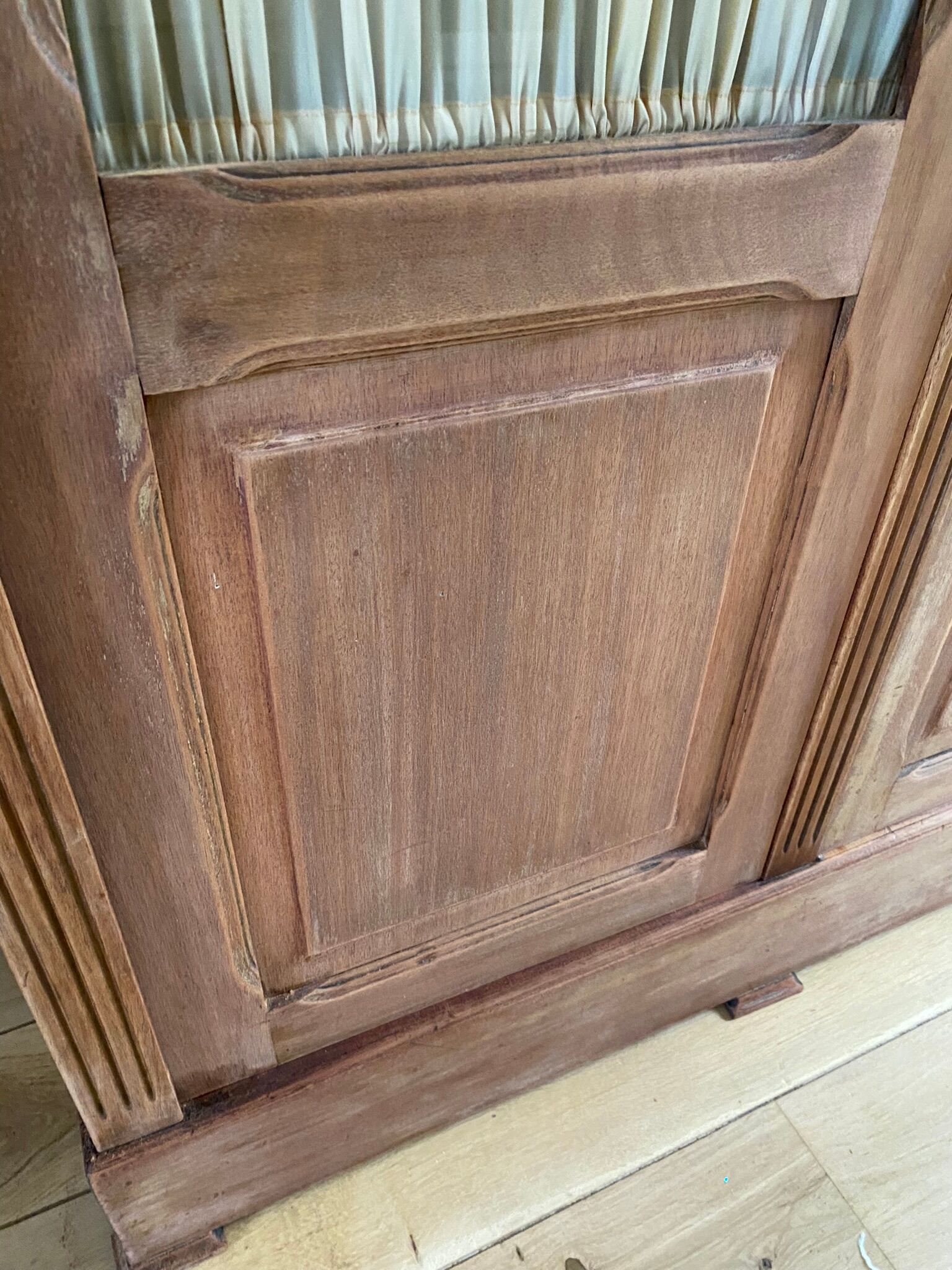 Showcase three vintage glass doors