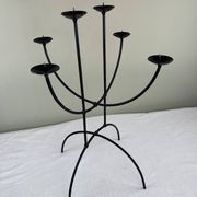 Sculptural chandelier in wrought iron