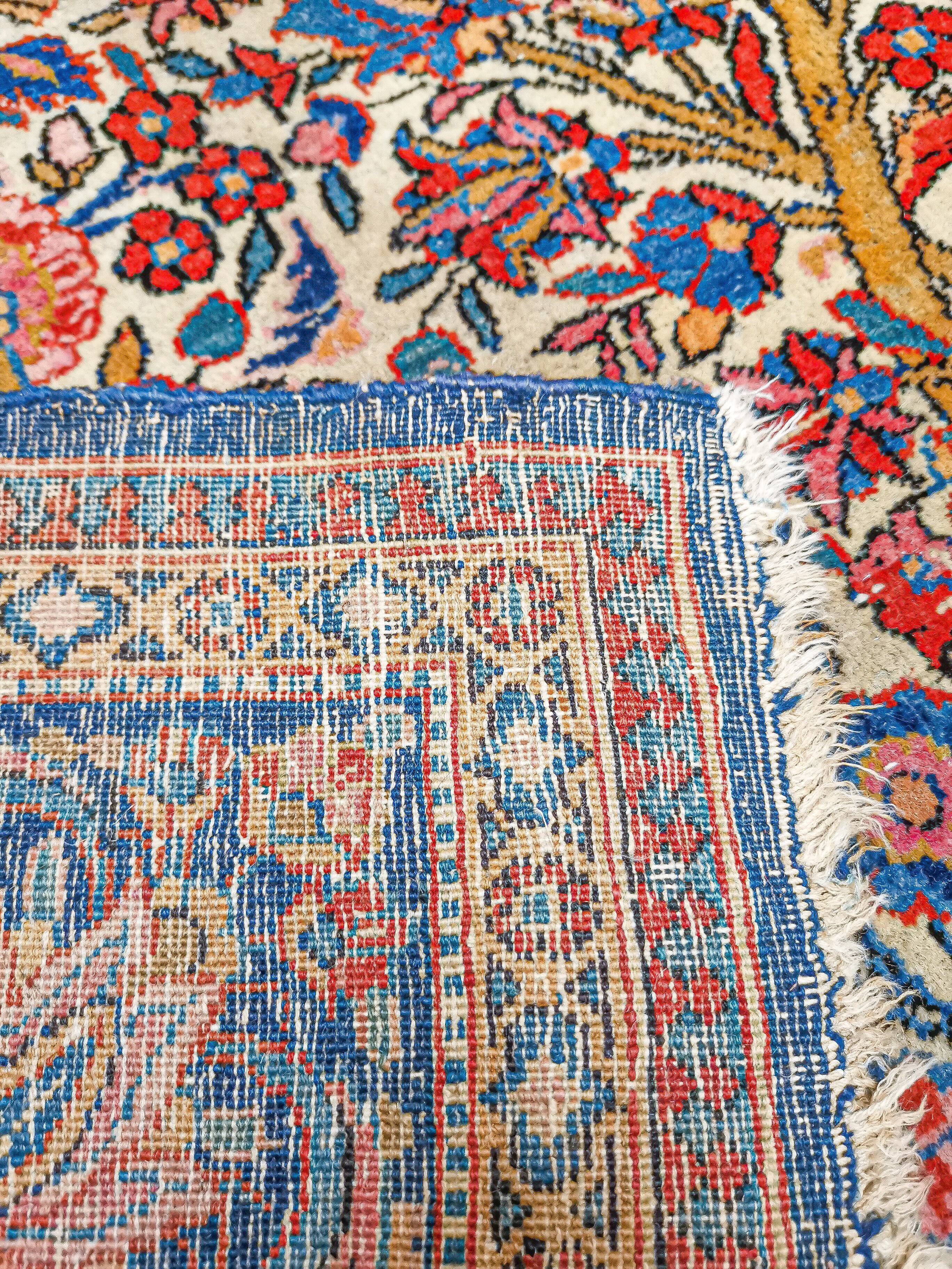 Ancient handmade Persian Oriental carpet Keshan 2. 10 x 1. 35m
