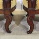 Pair of 19th century mahogany armchairs with crossbars