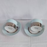 Pair of Bernardaud cups and saucers