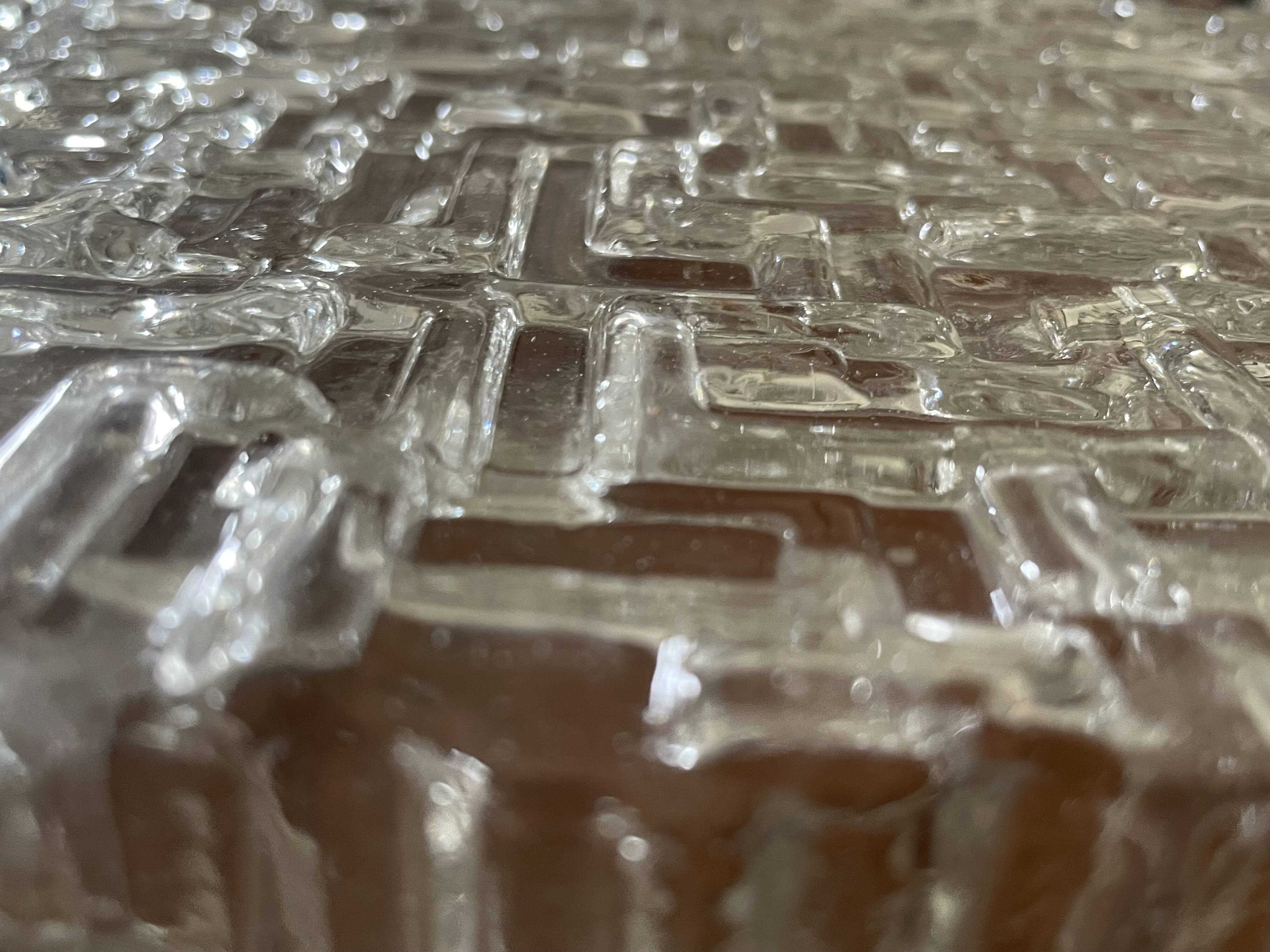 Round vintage glass ceiling light 24cm